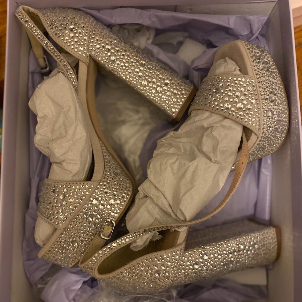 Madden Girl, 7.5, Rhinestone Platform Heels